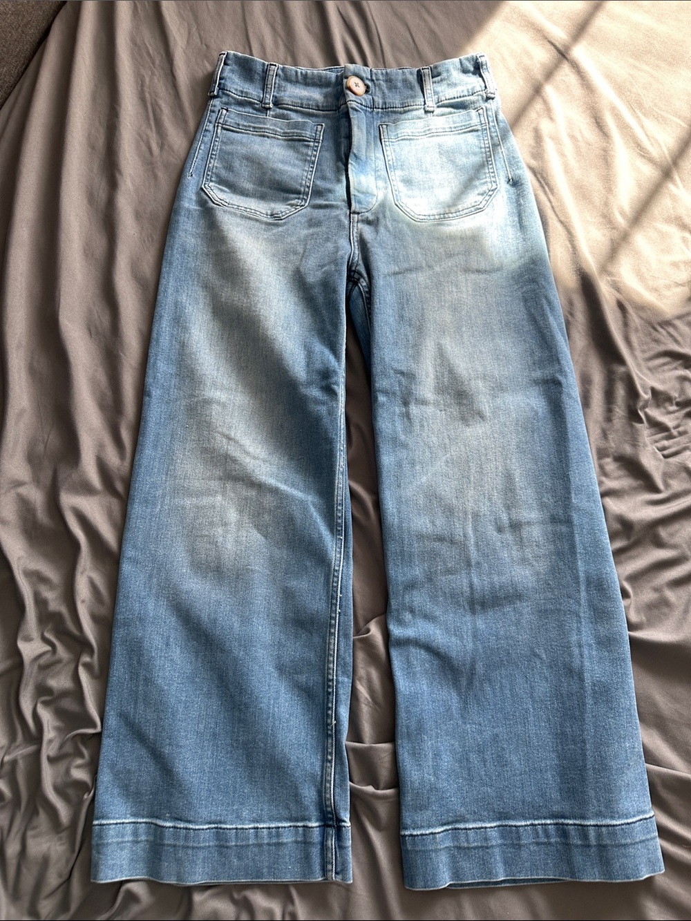 Maeve the Colette Light Blue Wide-Leg Jeans